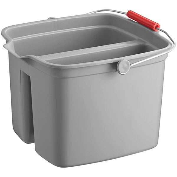 Rubbermaid FG261700GRAY 17 Qt. Divided Gray Bucket 3 Rubbermaid FG261700GRAY 17 Qt. Divided Gray Bucket