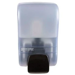 San Jamar S900TBL Rely Arctic Blue Manual Soap, Sanitizer, And Lotion Dispenser - 5" X 4" X 8 1/2"