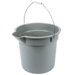 Continental 8114GY Huskee 14 Qt. Gray Round Utility Bucket