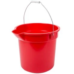 Continental 8114RD Huskee 14 Qt. Red Round Utility Bucket -Rubbermaid shop 554236