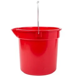 Continental 8114RD Huskee 14 Qt. Red Round Utility Bucket -Rubbermaid shop 554237