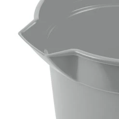 Continental 8110GY Huskee 10 Qt. Gray Round Utility Bucket -Rubbermaid shop 554640