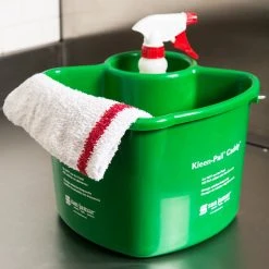 San Jamar KP500 Kleen-Pail Cleaning Caddy With Pail And Spray Bottle