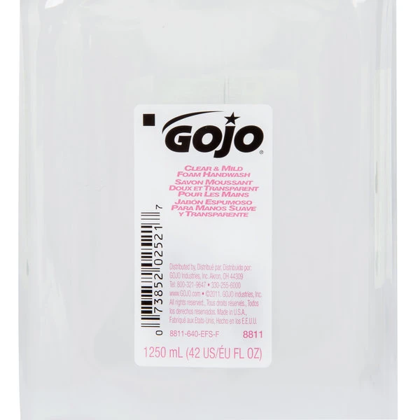 GOJO® 8811-03 ADX Clear & Mild 1250 ML Fragrance Free Foaming Hand Soap - 3/Case 8 GOJO® 8811-03 ADX Clear & Mild 1250 ML Fragrance Free Foaming Hand Soap - 3/Case - Image 6