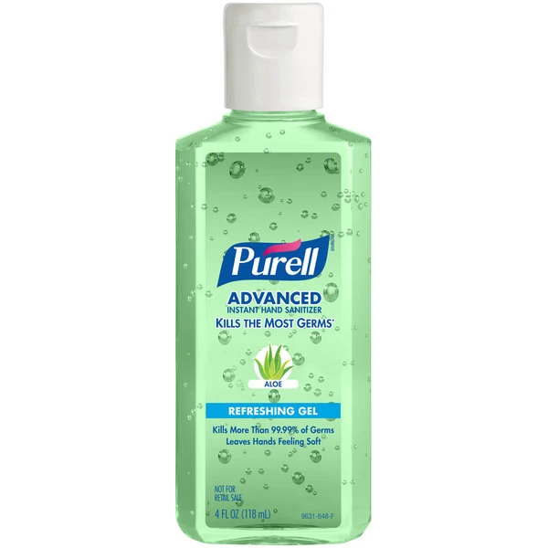 Purell® 9631-24 Advanced With Aloe 4 Oz. Gel Instant Hand Sanitizer - 24/Case 3 Purell® 9631-24 Advanced With Aloe 4 Oz. Gel Instant Hand Sanitizer - 24/Case