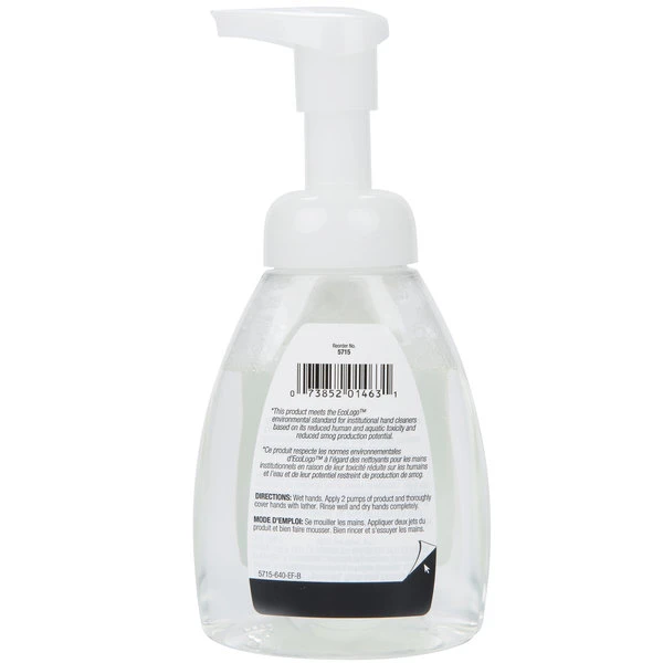 GOJO® 5715-06 Green Certified 7.5 Oz. Fragrance Free Foaming Hand Soap With Pump - 6/Case 5 GOJO® 5715-06 Green Certified 7.5 Oz. Fragrance Free Foaming Hand Soap With Pump - 6/Case - Image 3