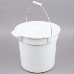 Continental 8114WH Huskee 14 Qt. White Round Utility Bucket -Rubbermaid shop 974357