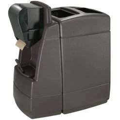 Commercial Zone 75830599 55 Gallon Islander Series Maui 1 Charcoal Gray Rectangular Waste Container With Windshield Wash Station And Squeegee