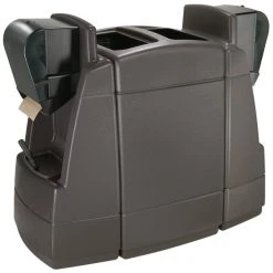 Commercial Zone 75840599 55 Gallon Islander Series Maui 2 Gray Rectangular Waste Container With 2 Windshield Wash Stations And 2 Squeegees